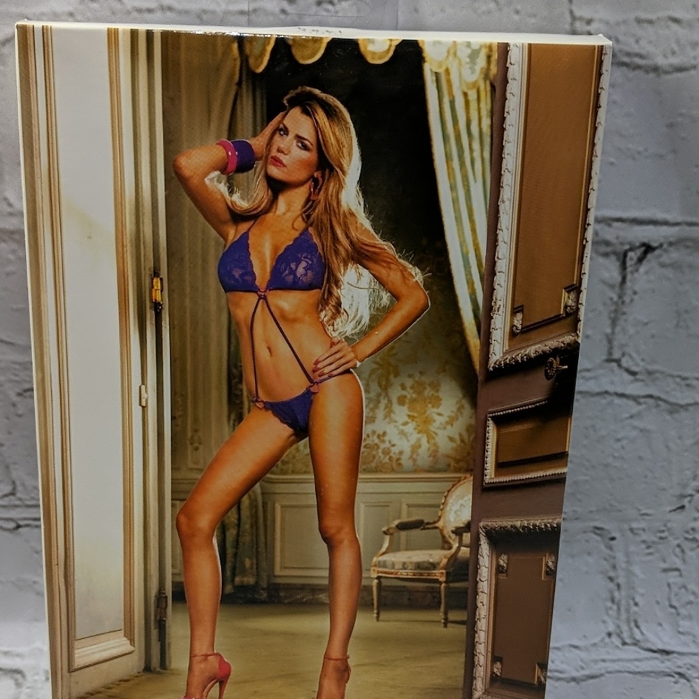 Baci purple lace teddy with charm